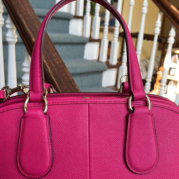 Coach Prince Street Large Satchel crossbody Ruby Pink Leather NWOT - Picture 12 of 16